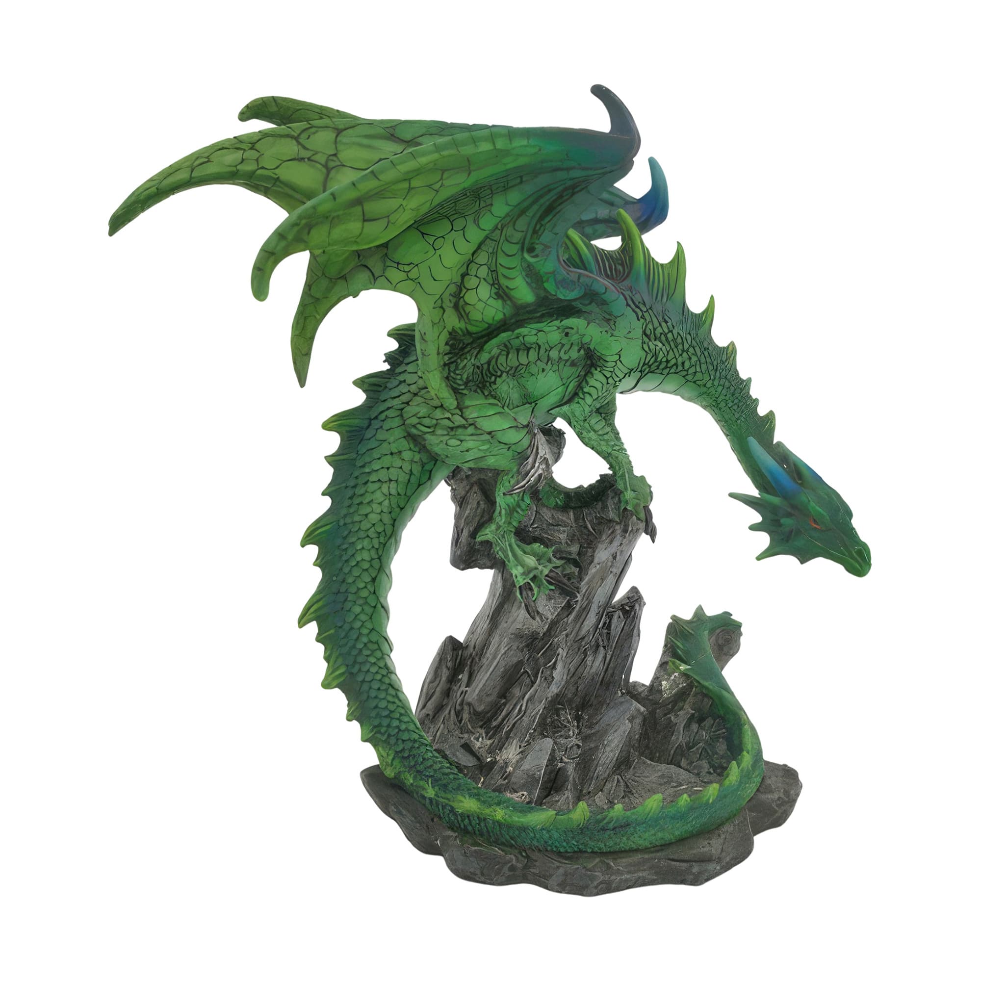FC Design - 8.25"H Dragon on Rock Figurine Statue Office/Computer Desk Tabletop Medieval Gaming Home Decor Gift - Multi-Color