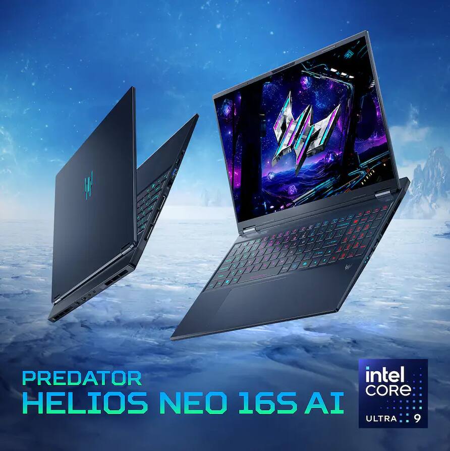 PREDATOR HELIOS NEO 16S AI  
intel CORE ULTRA 9