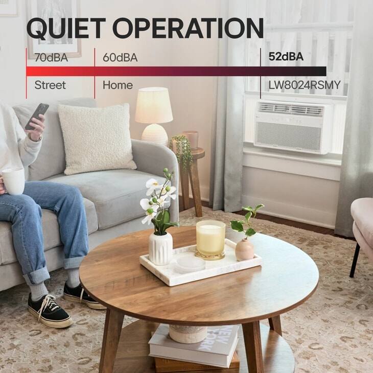 QUIET OPERATION  
70dBA Street  
60dBA Home  
52dBA  
LW8024RSMY