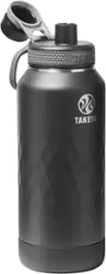 Takeya - Sport 32-oz. Leakproof Water Bottle with Spout Lid - Obsidian - Front_Zoom