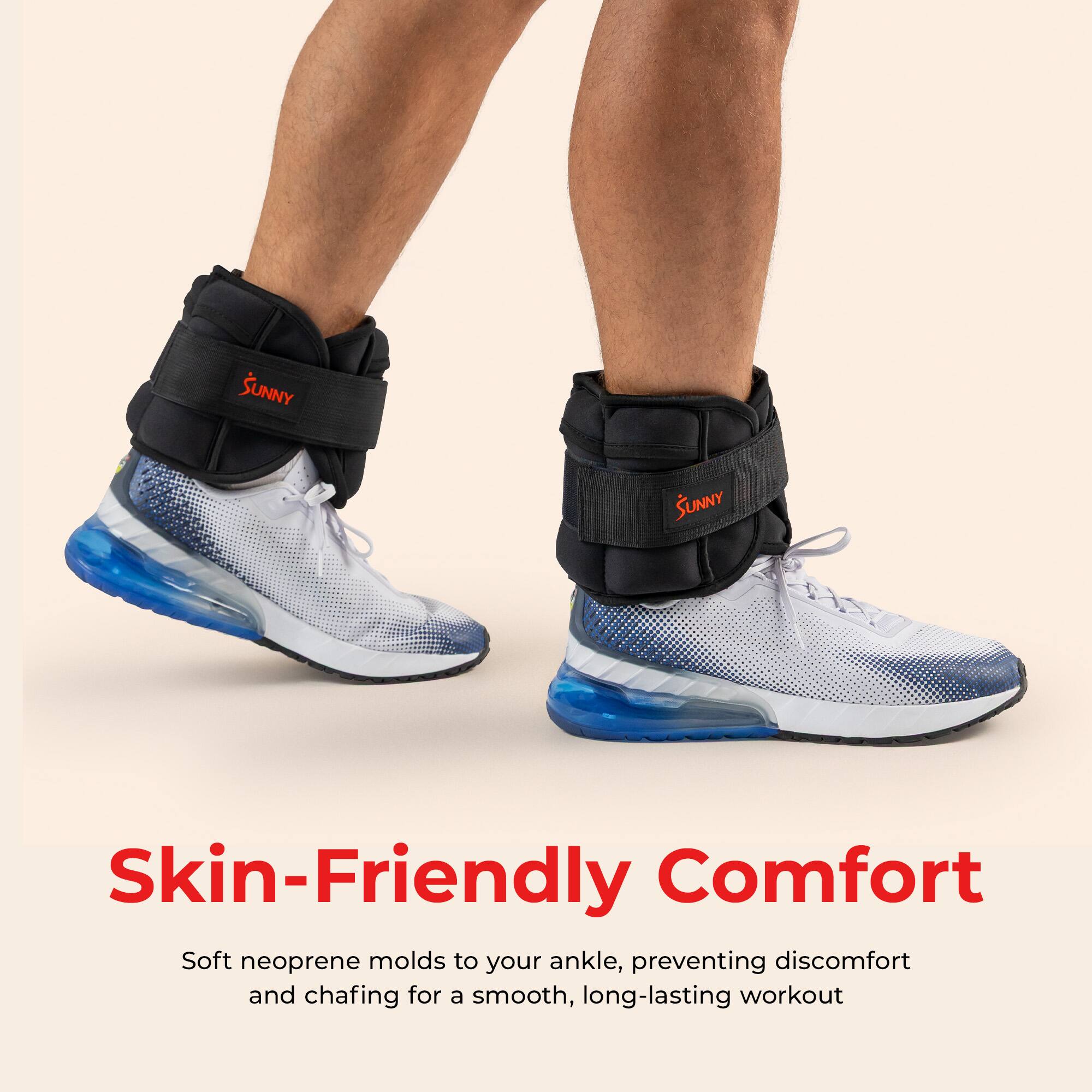 Skin-Friendly Comfort

Soft neoprene molds to your ankle, preventing discomfort and chafing for a smooth, long-lasting workout