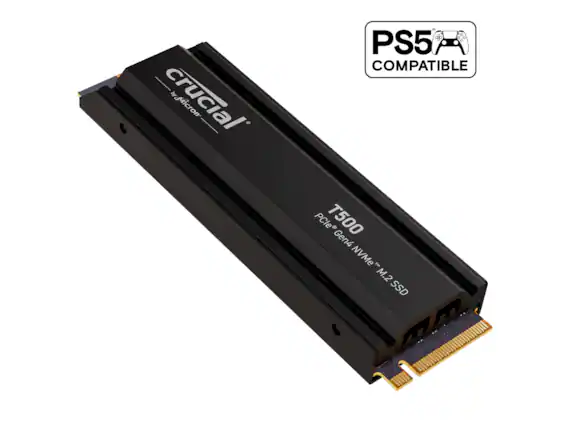 Crucial by Micron
PS5 COMPATIBLE
PCIe Gen4 NVMe™ M.2 SSD
T500