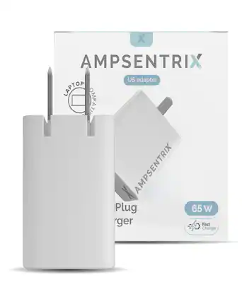 X AMPSENTRIX US adapter LAPTOP cBook COMPATIBLE AMPSENTRIX Plug 65 W Fast Charge