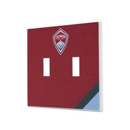 Keyscaper - Colorado Rapids Diagonal Stripe Design Double Toggle Lightswitch Plate - Multicolor
