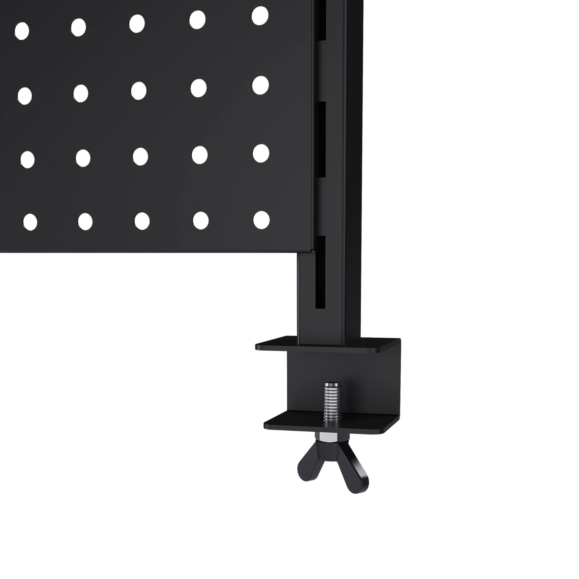 Alt View 5. GOODSILO - Large Dual Monitor Stand Desk Organizer with Pegboard Panel and Modular Storage Accessories - Black.
