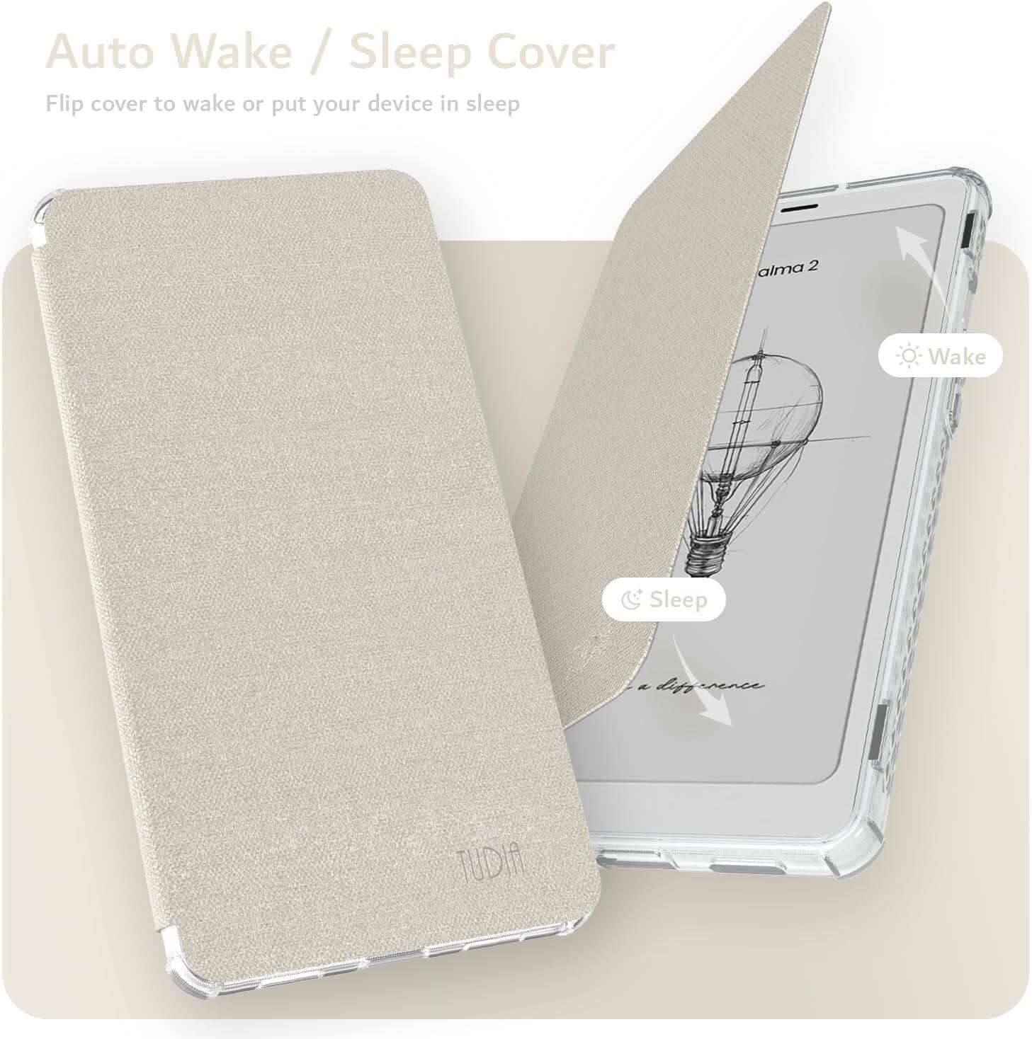 Auto Wake / Sleep Cover  
Flip cover to wake or put your device in sleep  

Wake  
Sleep