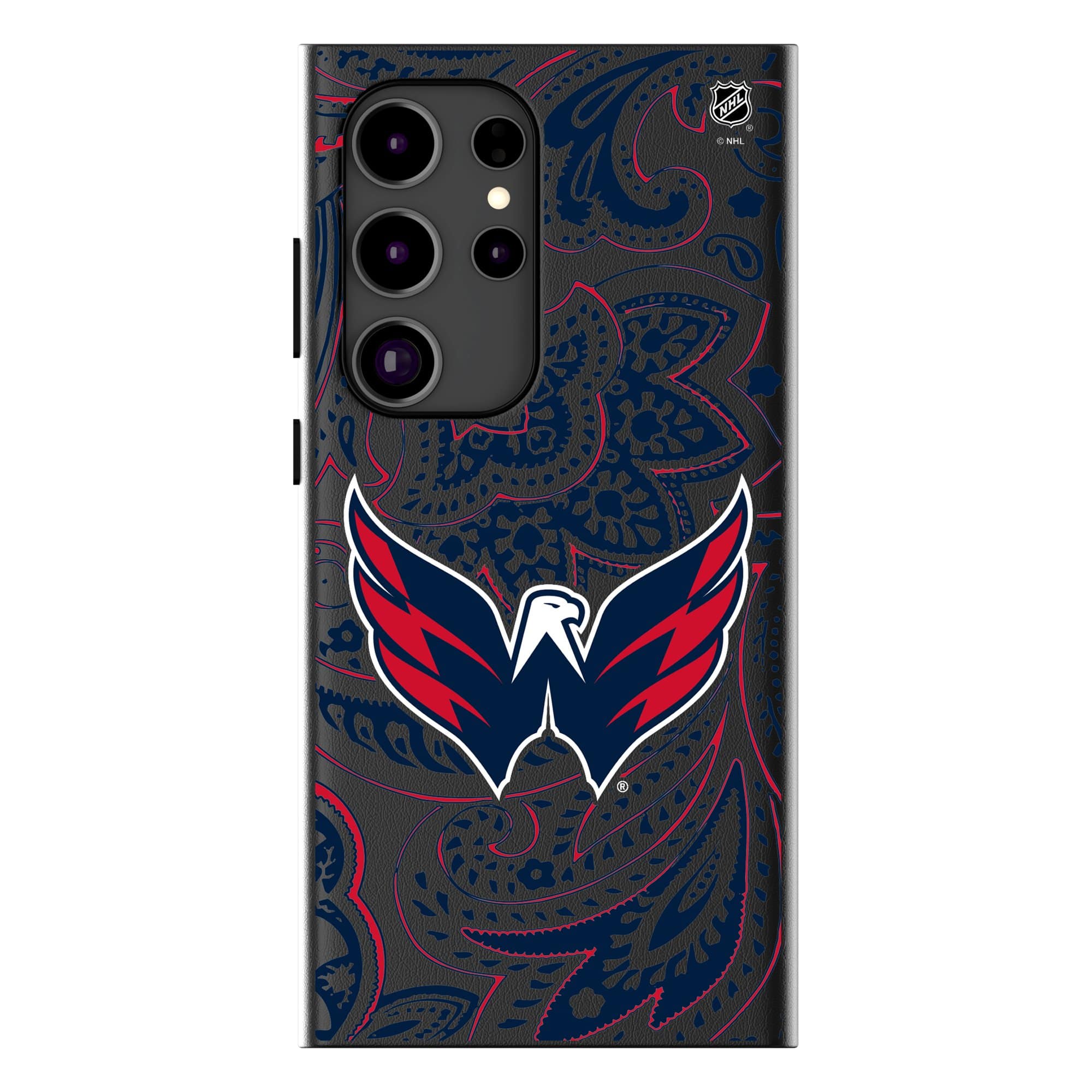 Keyscaper - NHL - Washington Capitals Paisley Galaxy Magnetic Bump Case - S25 - Black