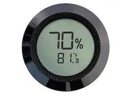Prestige - Small Digital Hygrometer with Calibration (Gun Metal) - Polished Gun Metal Bezel