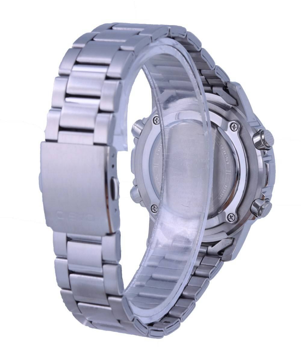 Alt View 1. Casio - Enticer Illuminator World Time Telememo Alarm Timer Analog Digital AMW-880D-1A Mens Watch 50M - Silver, Black.