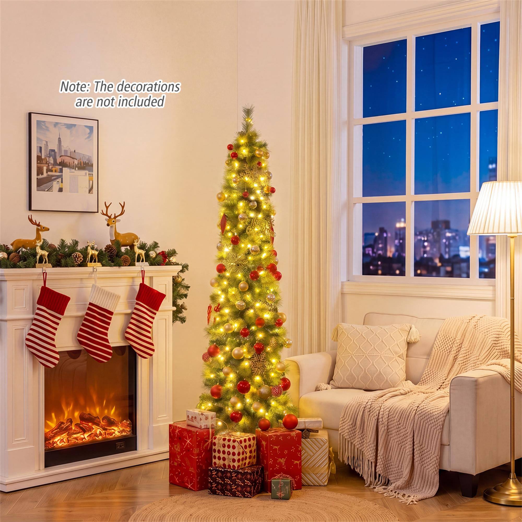Note: The decorations are not included