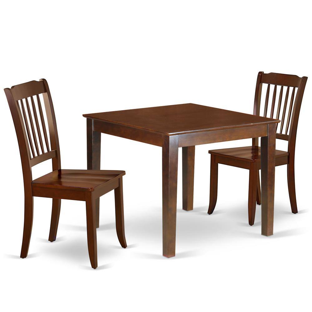 Back. East West Furniture - Dining Room Set Mahogany - Brown.