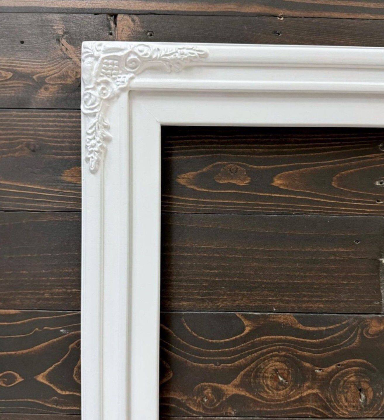 Back. LAREDO FRAME FACTORY - 65 inch Hisense Canvas TV Ornate frame, Canvas TV by Hisense - SATIN WHITE FINISH.