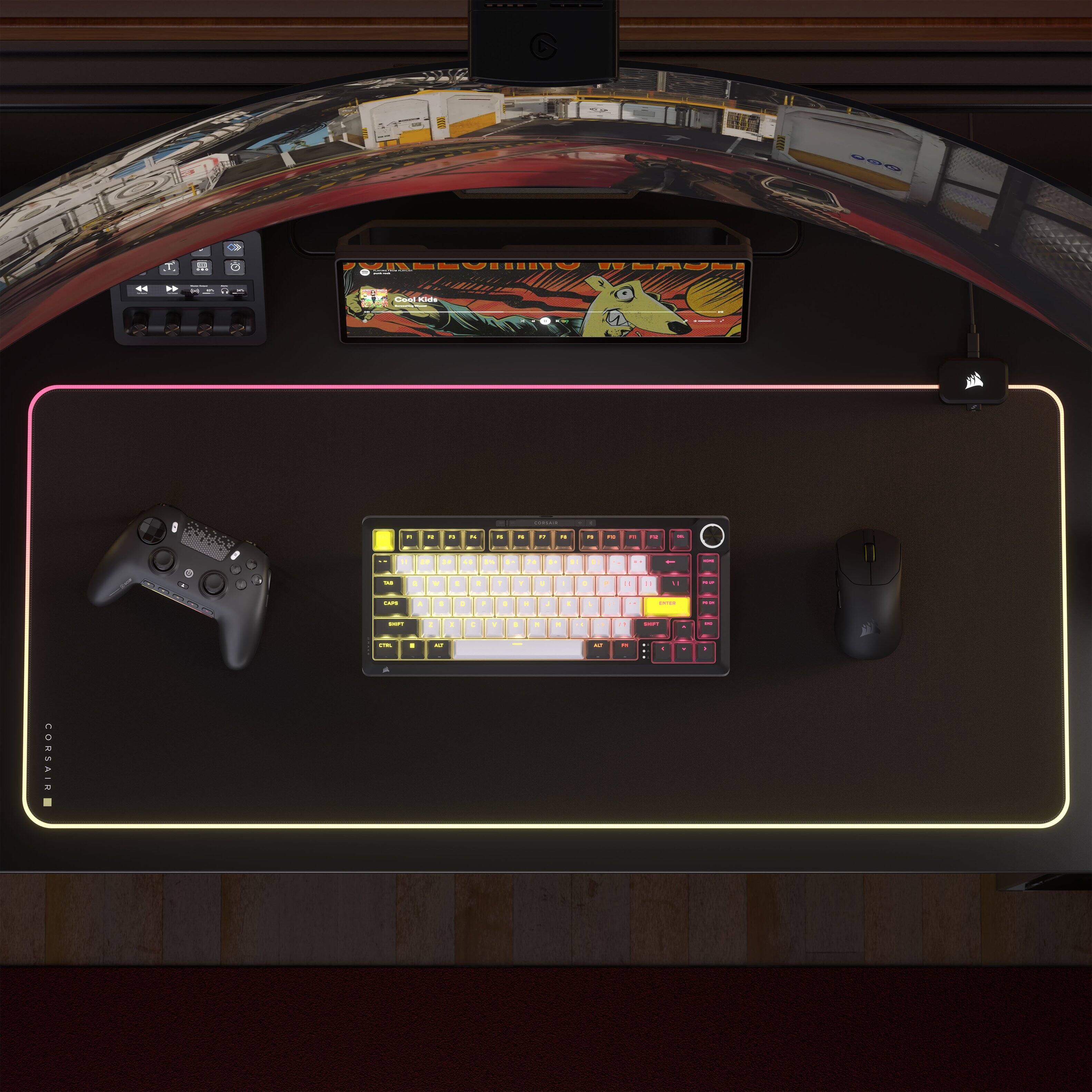 Alt View 24. CORSAIR - MAKR PRO 75 Hall Effect DIY keyboard - full aluminum build, gasket mounting, and 8kHz polling - Black.