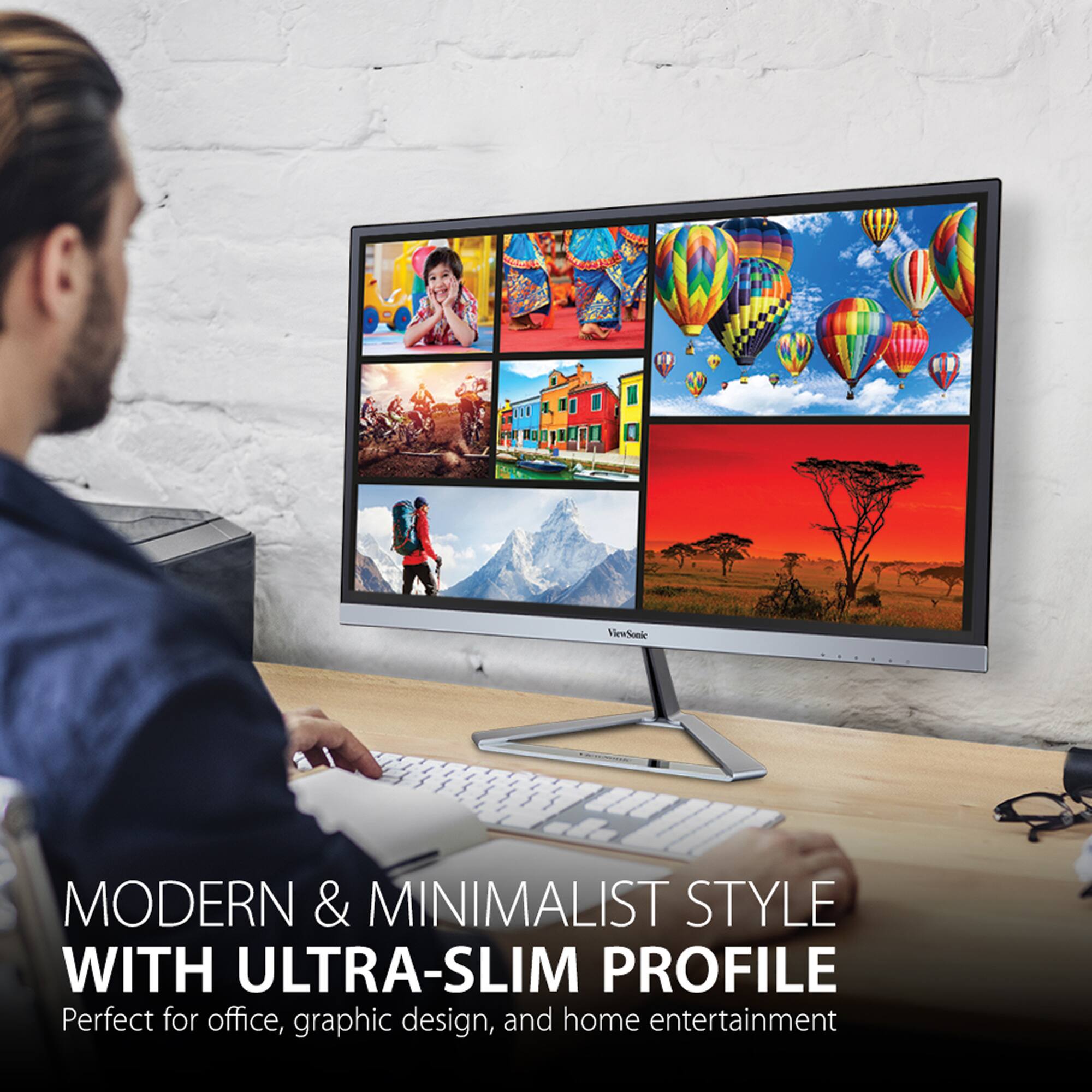 NewSonic, MODERN & MINIMALIST STYLE WITH ULTRA-SLIM PROFILE Perfect for office, graphic design, and home entertainment