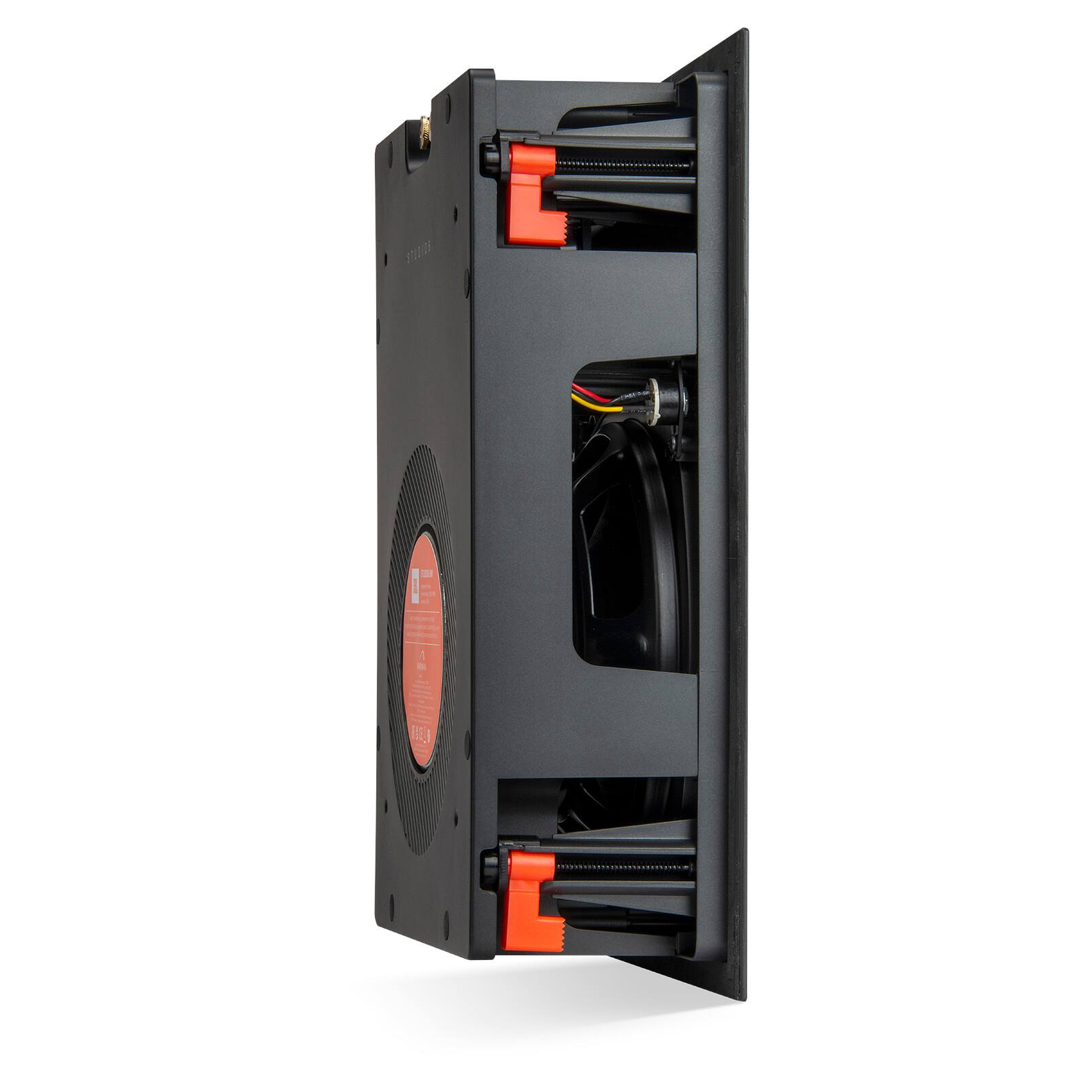 Left. JBL - Studio 6 8" 2-Way In-Wall Speaker with Compression Tweeter - Black.