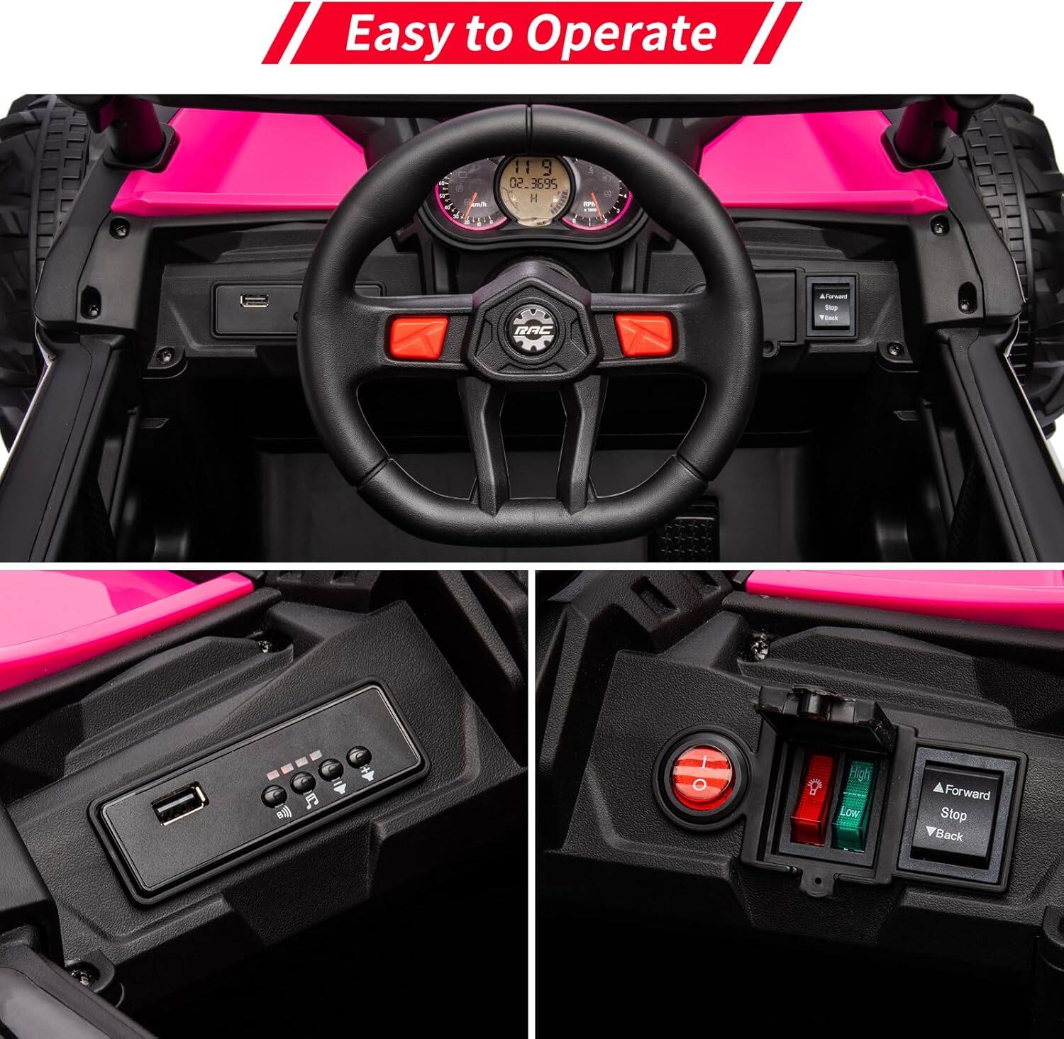 Easy to Operate

High Low Forward Stop Back