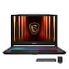 Front. MSI - MSI Katana 15.6" Gaming Laptop,Intel i7-14650HX,GeForce RTX 5070,16GB RAM,1TB SSD+1TB Dock Set,Backlit,Win 11,Black - Black.