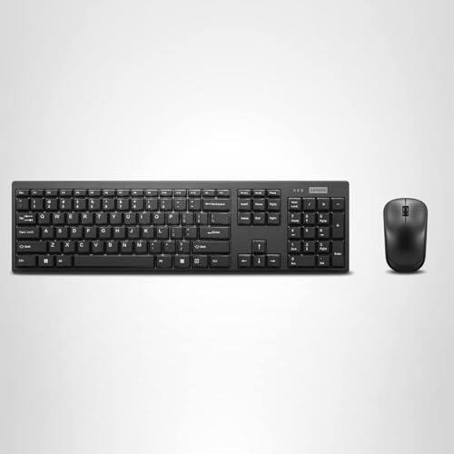 Alt View 3. Lenovo - Lenovo 100 Wireless Keyboard & Mouse Combo - Spill Resistant Quiet Keys, 3-Zone Keyboard, Ambidextrous Mouse, USB-A - Black.