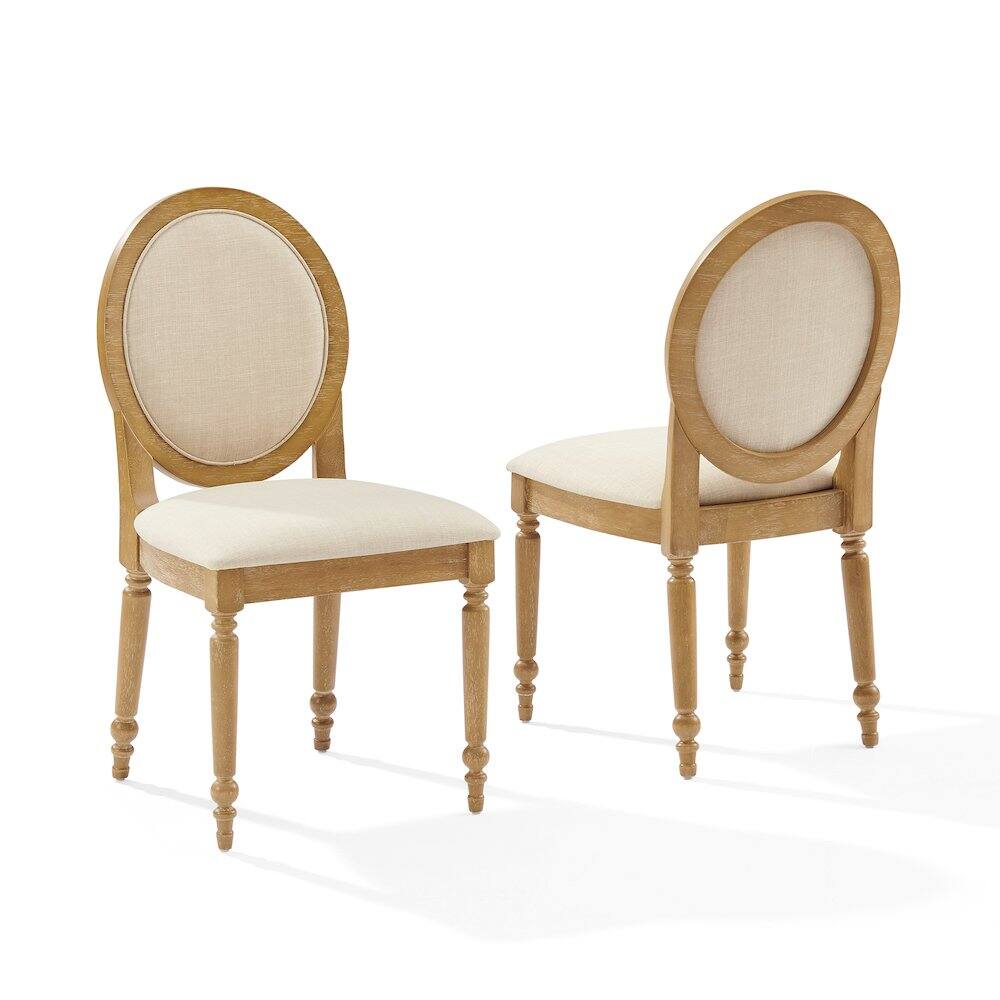Left. Crosley Furniture - Daphne 2-Piece Dining Chair Set Rustic Brown/Crème - 2 Chairs - Rustic Brown.