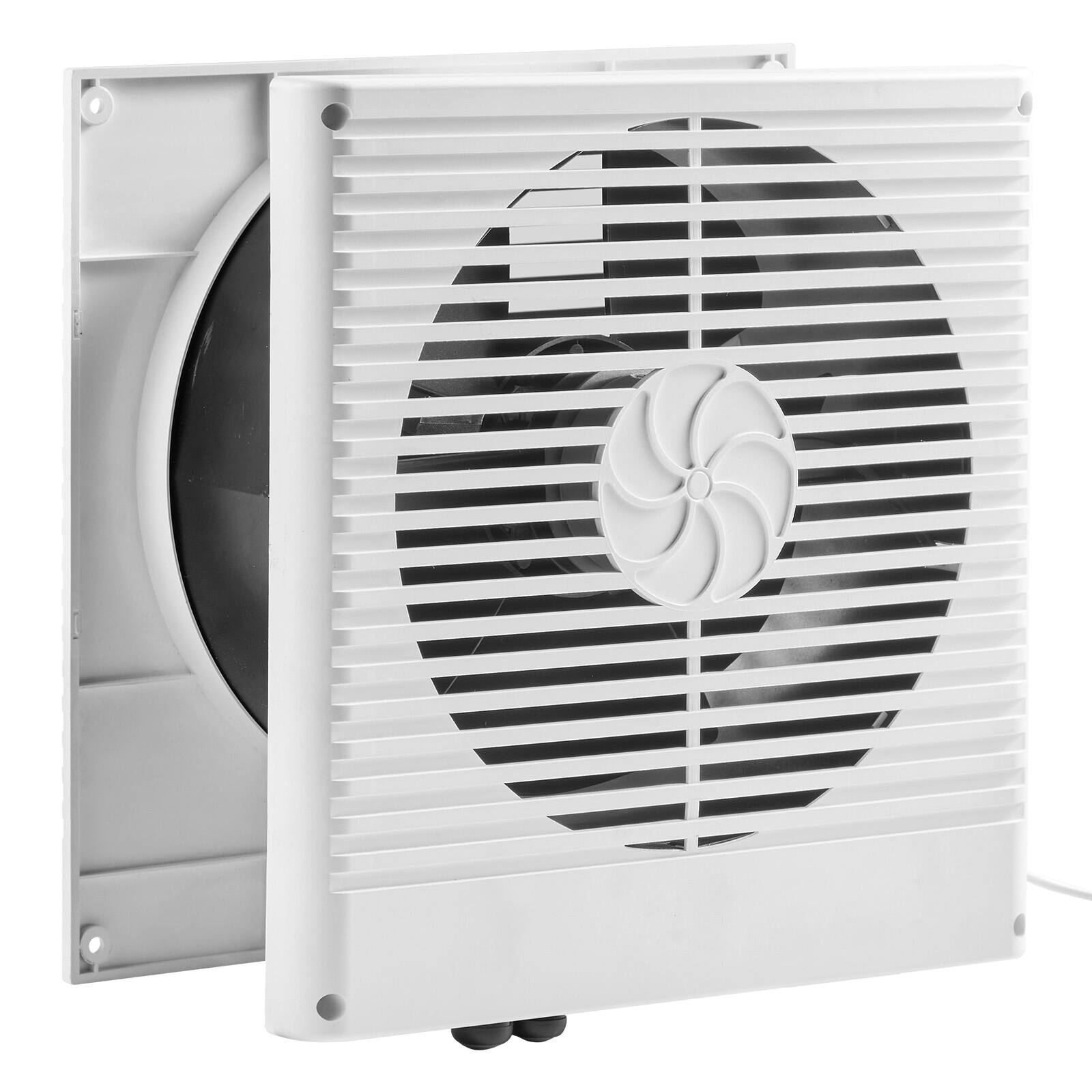 Alt View 5. VEVOR - 7.5-Inch Room to Room Fan, Through Wall Fan with AC Motor & Bi-directional Adjustable Wind, 180 CFM Ventilation Quiet - Silver.