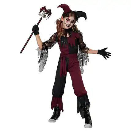Front. California Costumes - Child Psycho Jester Costume Medium - Multi-Colored.