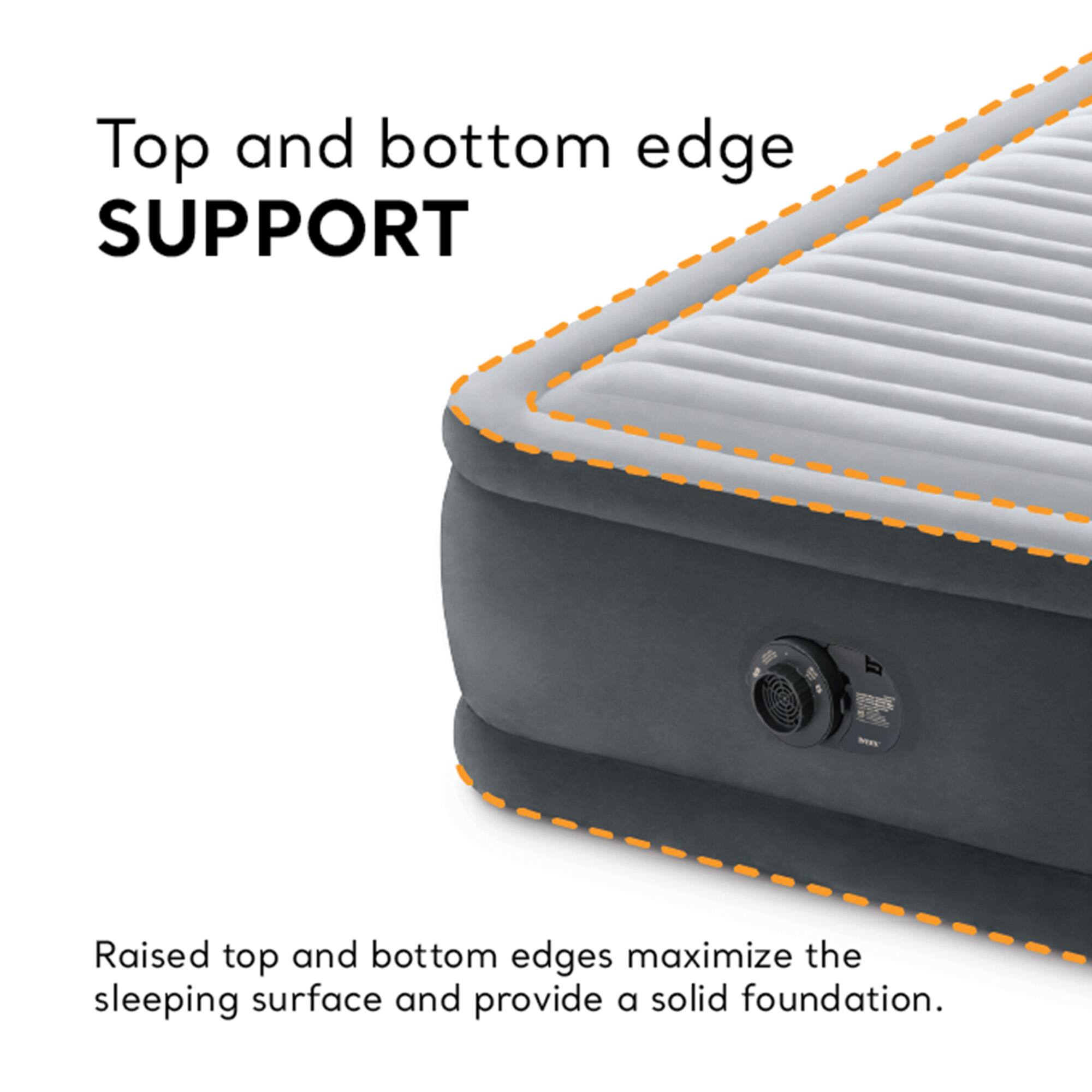 Top and bottom edge SUPPORT

Raised top and bottom edges maximize the sleeping surface and provide a solid foundation.