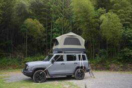 Trinkets Crazed - Inflatable Rooftop Tent for Car SUV Truck,2 Person Roof Top Camping Tent with Mattress & Ladder - Green