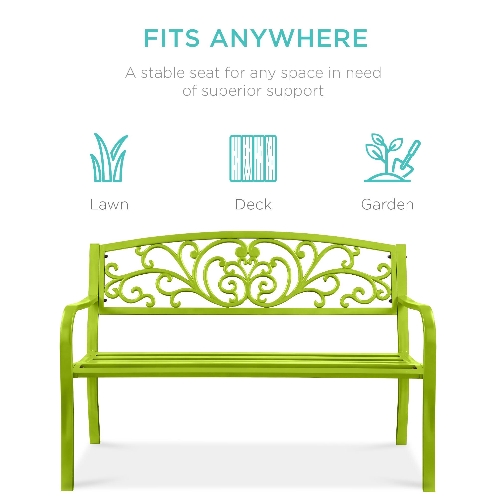 FITS ANYWHERE

A stable seat for any space in need of superior support

Lawn  
Deck  
Garden