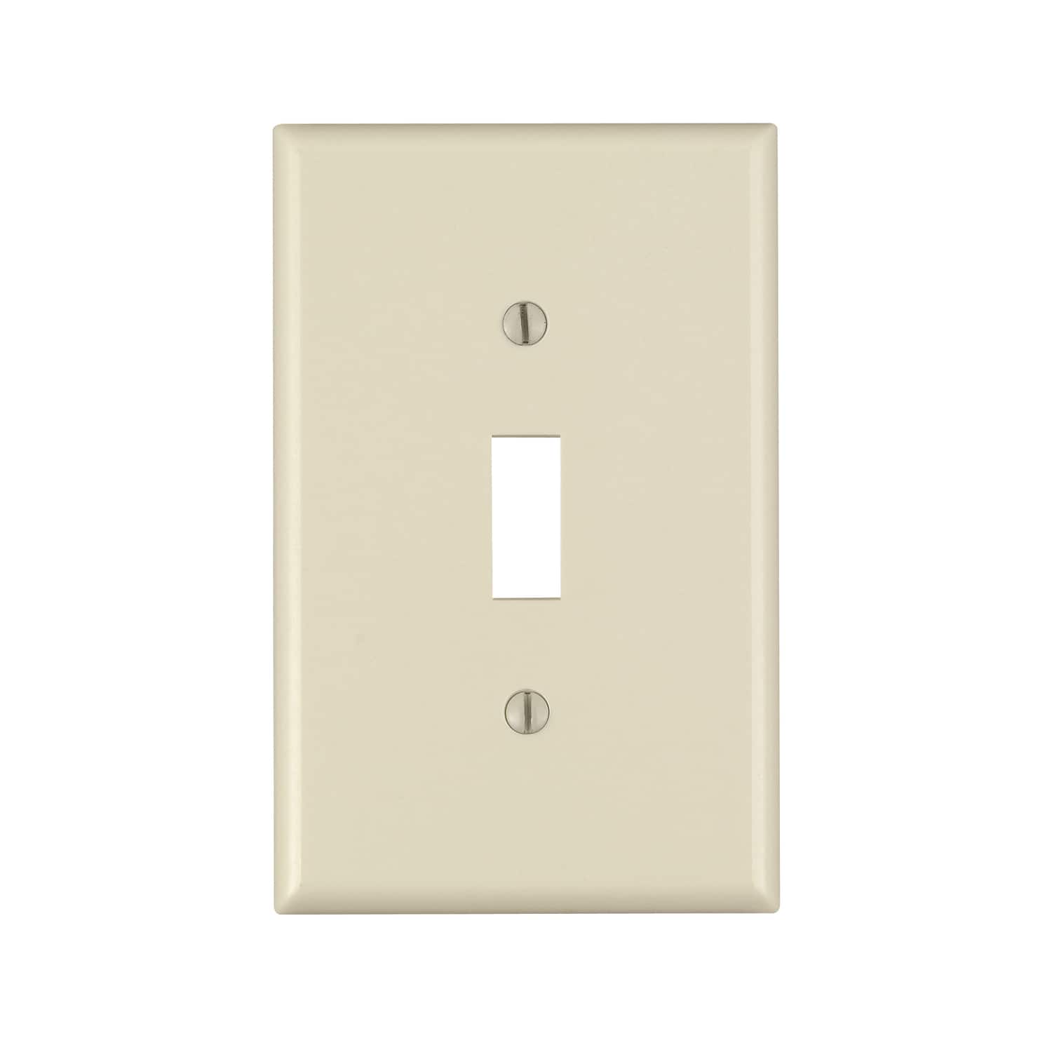 Leviton - 1 gang Thermoset Plastic Toggle Wall Plate 1 pk - Light Almond price history on PriceWatchPro