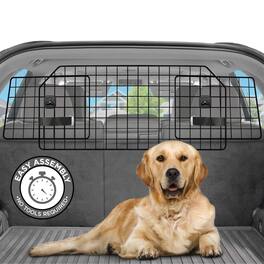 Pawple - Dog Car Barrier for SUV's, Cars, Vehicles, & Trucks, Adjustable Large Pet Divider, Heavy-Duty Wire Mesh