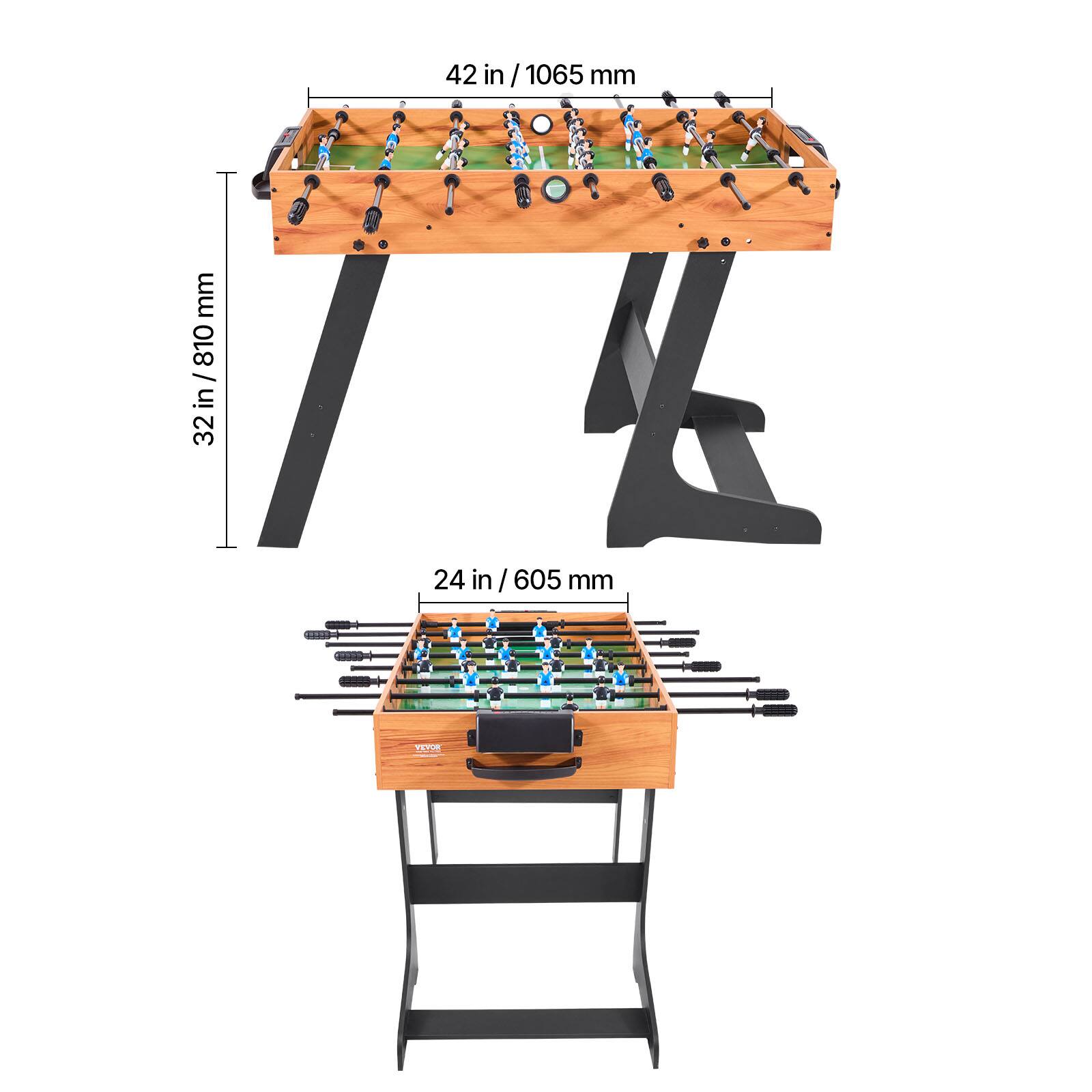 42 in / 1065 mm  
32 in / 810 mm  
24 in / 605 mm