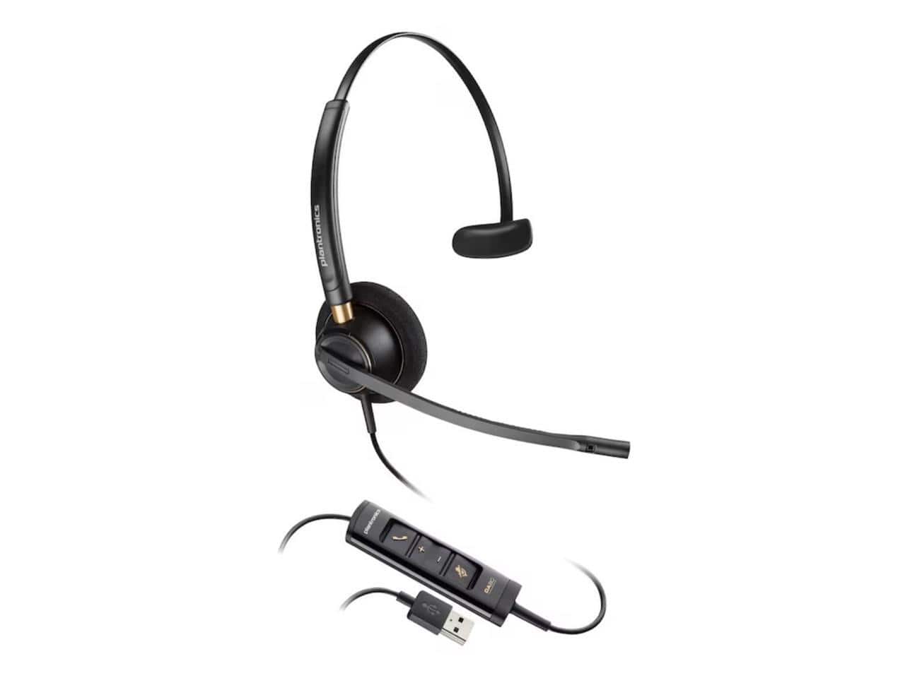 HP - Poly Headsets EncorePro 515 Teams Certified Mono USB-A 783R1AA - Black