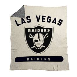 Logo Brands - Las Vegas Raiders 50" x 60" Luxe Dreams Throw Blanket - Oatmeal