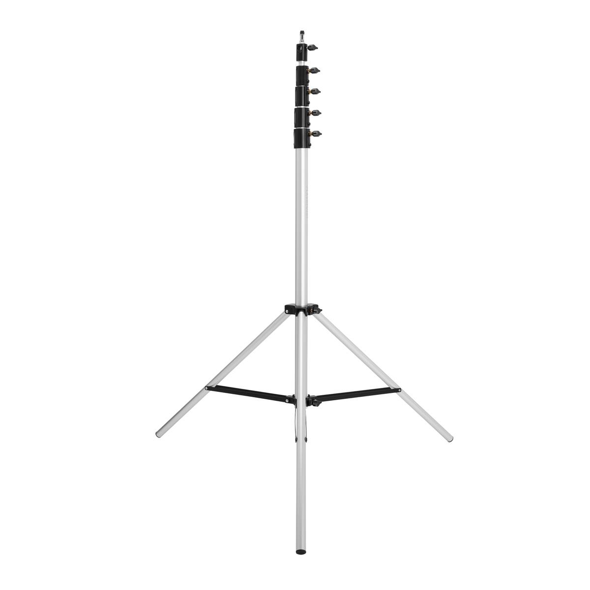 Alt View 9. Flashpoint - Flashpoint Pro Heavy-Duty Air-Cushioned Light Stand (Chrome, 15.7').