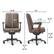 Left. La-Z-Boy - Bennett Bonded Leather Executive High-Back Ergonomic Office Chair - Brown.