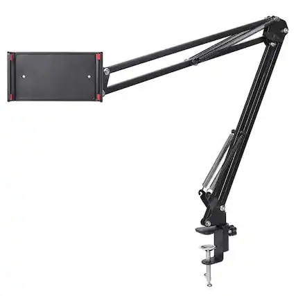 Front. Stock Preferred - 360° Flexible Lazy Bed & Desk Phone/Tablet Holder - Black.