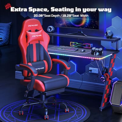 RSPGAME Basic Gaming Chairs Faux Leather Ergonomic Spring Cushion RSPGAME Basic Gaming Chairs Faux Leather Ergonomic Spring Cushion