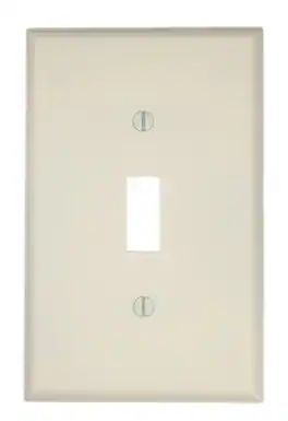 Leviton - 1-Gang Midway Toggle Wallplate, Thermoset, Device Mount, Model 80501-T - White