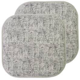 Sweet Home Collection - Broadway Memory Foam No Slip Back 16" x 16" Chair Pad Cushion, 2-Pack - Black/White