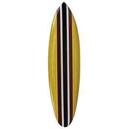 Zeckos - 32 Inch Wooden Surfboard Decorative Wall Hanging Beach Decor - Natural - Brown