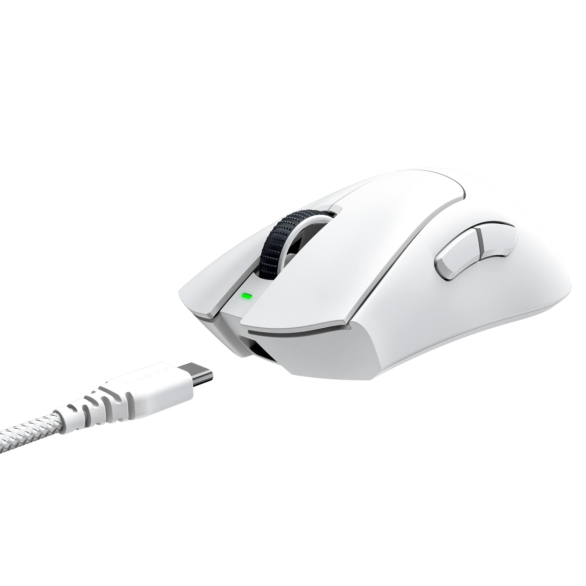 Alt View 16. Razer - DeathAdder V3 Pro Lightweight Optical Gaming Mouse with 90 Hour Battery - White.