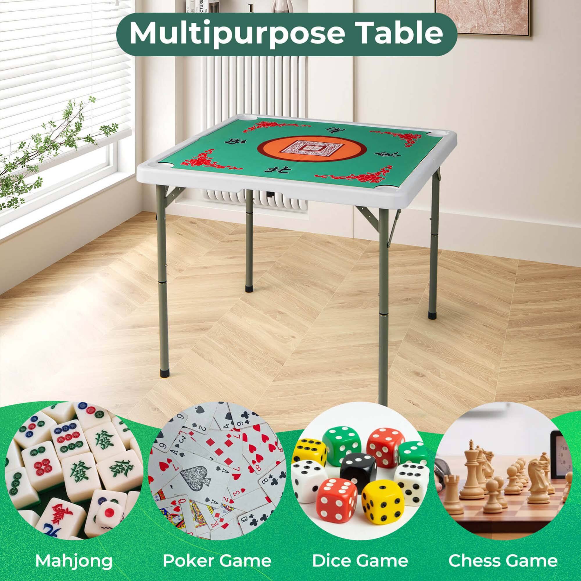 Multipurpose Table
- Mahjong
- Poker Game
- Dice Game
- Chess Game