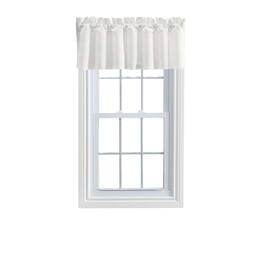 Ellis Curtain - Ellis Stacey 3" Rod Pocket High Quality Fabric Solid Color Window Lined Filler Valance 42"x13" - Ice cream