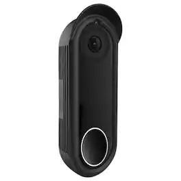 Stock Preferred - Silicone Cover for Nest Doorbell (Wired) Video Doorbell Protective Skin Case - Black