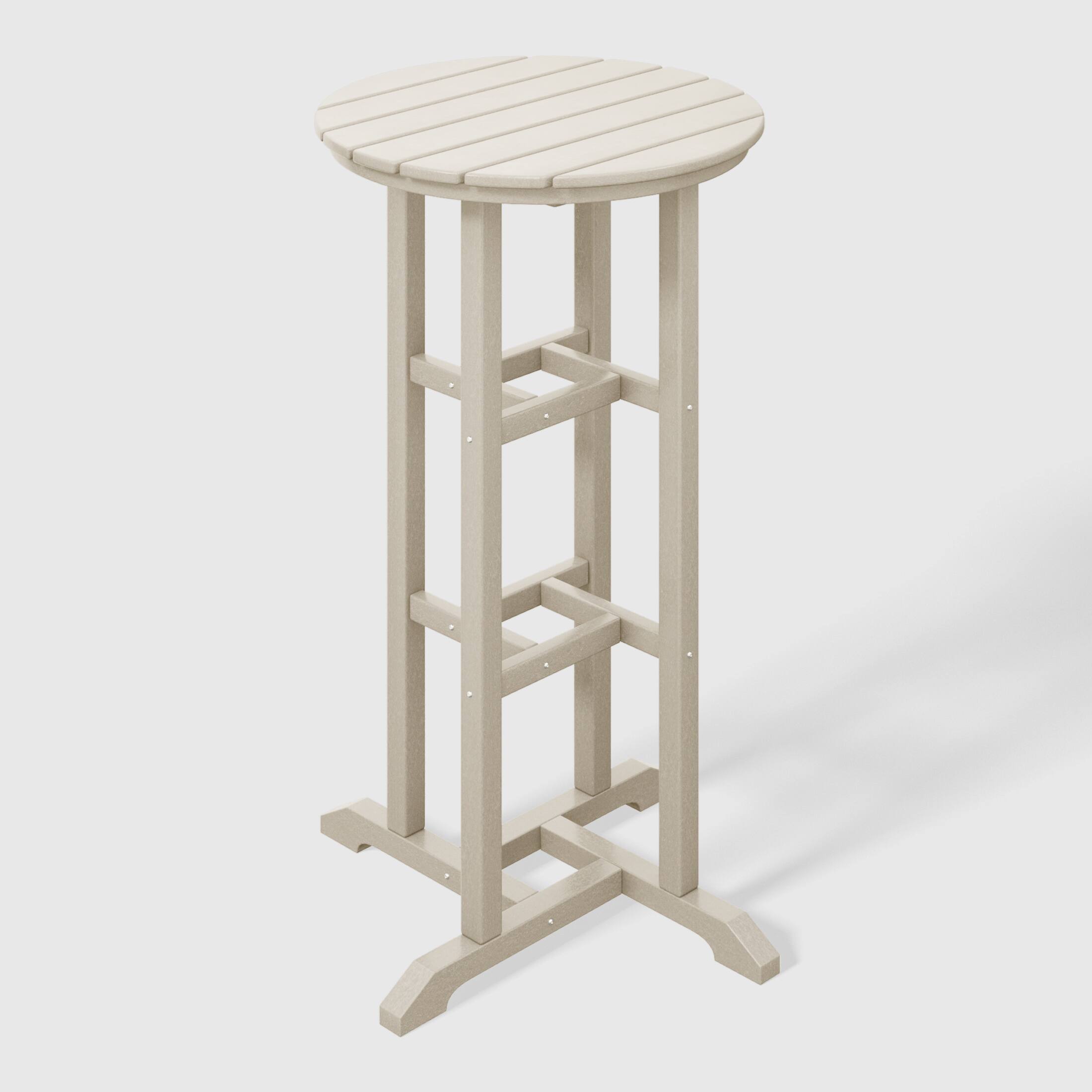 Back. WestinTrends - WestinTrends Malibu 42" Counter Height Round Outdoor Patio Bistro Bar Table - Sand.