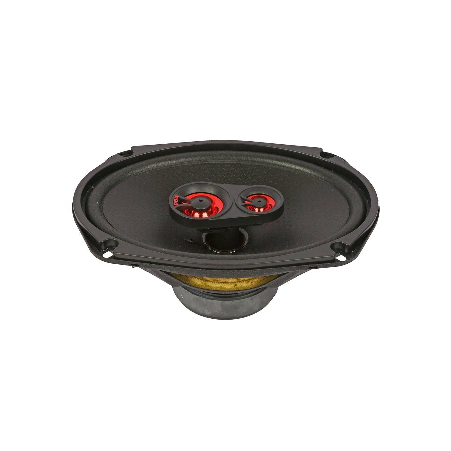 Left. Cerwin Vega - Cerwin Vega H693 - HED 2025 Edition 6"x 9” 3-Way Coaxial Full Range Speaker Set - Black and Red.