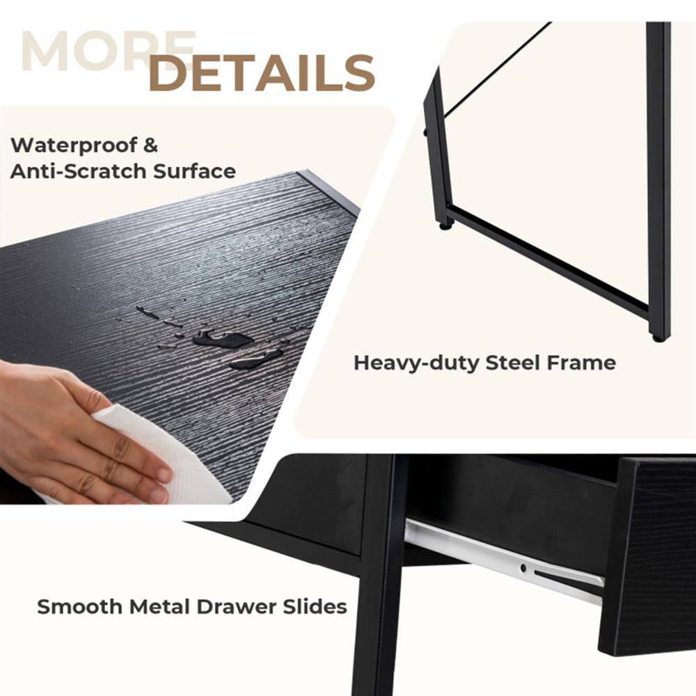 MORE DETAILS

- Waterproof & Anti-Scratch Surface
- Heavy-duty Steel Frame
- Smooth Metal Drawer Slides