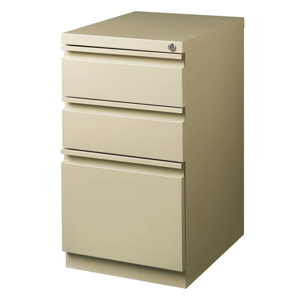 Alt View 1. Hirsh - Hirsh 20" Deep Mobile Pedestal File Cabinet 3 Drawer Box-Box-File, Putty - Beige.