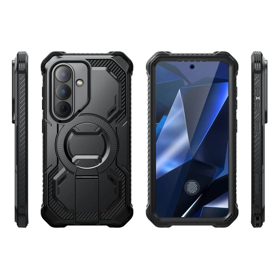 Back. i-Blason - Armorbox Case for Samsung Galaxy S26 – Kickstand, Screen Protector, Military-Grade - Black.