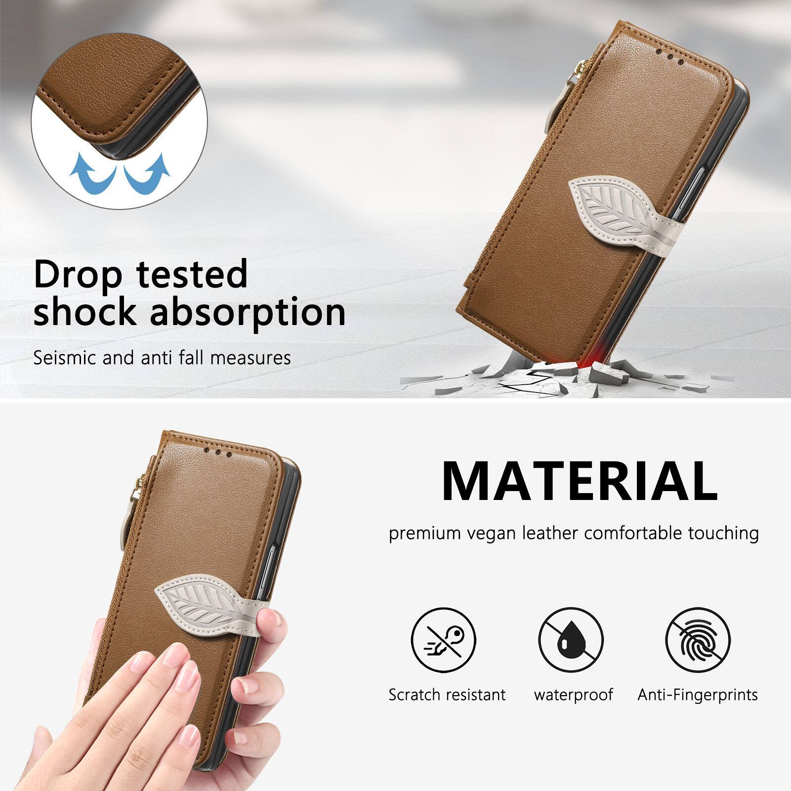 Drop tested shock absorption  
Seismic and anti fall measures

COOL

MATERIAL  
premium vegan leather comfortable touching

Scratch resistant waterproof Anti-Fingerprints